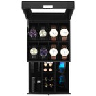 3 6 8 10 12 24 Slots Pu Leather Watch Box Organizer Jewelry Display Storage Case