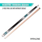 Pool Cue Stick - 58 Inch Canadian Maple Billiard Pool Stick  blue 21oz 