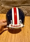 Brad Van Pelt  d 2009  Signed 1975 New York Giants    disco    Mini Helmet