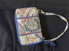 Vera Bradley Multicolor Paisley Zip-around Wristlet Wallet Strap Card Id