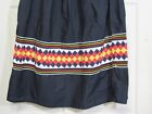 Native American Handmade Women s Black Patchwork   Rickrack Skirt Sz Xl