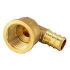 Efield 10 Pcs 1 2  Pex X 1 2  Female Npt Elbow Brass Crimp Fittings-lead-free
