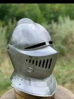 Close Armor Helmet Medieval Warrior 18 Gage Steel Knight Helmet