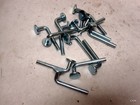 100 Pack Pallet Rack Drop Pins 2 65 x0 23  Round Head J Bolt Universal Pins