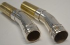 Used Sousaphone Bit Set-bright Silver Finish-possibly For A Eb Sousaphone     1
