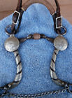 Les Vogt Performax Silver Iron Dog Bone Mouth Horse Bit Rawhide Curb Strap
