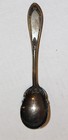Vintage antique extra Coin Silverplate victorian sugar Spoon floral cool Patina 