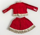 Vtg 1960 s 2pc Kids Cowgirl Outfit Shirt   Skirt W  Plastic Fringe Stains Look