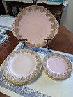 Vintage Queen Anne Fine Bone China Pink Plates Set Of 10