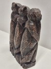Speak No Evil Hear No Evil See No Evil Monkeys Hand Carved Wood Statue