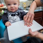 Handprint   Footprint Kit With Date   Name Stamp  Photo Frame For Newborn Gift
