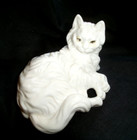 Vintage Ardalt White Persian Cat Figurine  Small Fluffy Sassy Kitty 6374