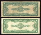 Set Of 1923 Red Seal  1 Dollar Horseblanket Note And  1 Dollar Blue Seal Note