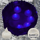 New 12 Purple Led Floating Candle Floral Tea Light For Wedding Centerpiece Decor