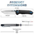 Tactical Folding Pocket Knife G10 Handle Axis Lock 3 5inch D2 Steel Blade Black