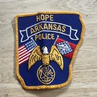 Arkansas Ar Hope Police Nice Old Vintage State Shaped Shoulder Patch Sheriff