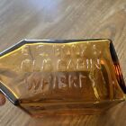 Vintage Eg Or Ec    Booz   s Old Cabin Whiskey  Bottle  Amber Brown 1840