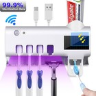Uv Light Sterilizer Toothbrush Holder Cleaner   Automatic Toothpaste Dispenser