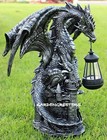 Large Dragon Statue With Solar Light Lantern Figurine Dragon Solar Statue