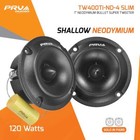 2x Prv 240w Shallow Super Tweeter Neodymium Tw400ti-nd-4 Slim 4 Ohm 3  Rounded 