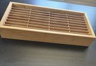 Vintage Napa Valley Wood 36 Slot Cassette Tape Holder Rack Wall Mount 19 5   x9   
