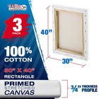 3 Pack Of Us Art Supply 30  X 40  Acrylic Primed Cotton Duck Stretched Canvas