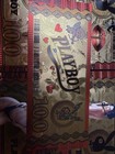 Playboy Set Of 12 Candy Apple Red 24k Gold Foil Novelty Notes Sexy 18  Only