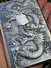 Antique Chinese Export Silver Card Case Probably Liang Shun Chi