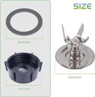 Oster Blender Replacement Parts Kit - 6-fin Ice-crushing Blade  Jar Base    