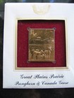 2001 Great Plains Prairie Pronghorn Canada Goose Replica Golden Cover Stamp Fdc