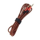 Orange 10ft Long Aux Cable Jack Gold-plated Plug Audio Wire Cord For Ipod Phone