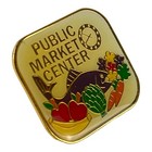 Vintage Seattle Public Market Center Lapel Hat Pin Washington Travel Souvenir
