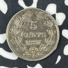 1887 Nicaragua 5 Centavos Lot f1170 Silver 