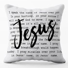 I Speak The Name Of Jesus Christian Jesus Decor Throw Pillow Covers 18x18 Inch 