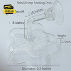 Aquarium Shrimp small Fish Feeding Dish Feeder Dish  Acrylic Material  Mini Size
