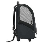 Pet Trolley Black Fabric  Metal Small Foldable Pet Trolley