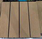 Golden Select Composite Deck Tiles Light Brown Patio Interlocking 8 Pack 1983850