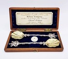 Victorian Salters Company Sterling Silver Cased Spoons London 1858 Edward Redman
