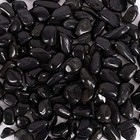  5 Lb Black Rocks Pebbles For Plants Natural Decorative Polished Stones 2-4 Cm