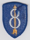 Vintage Us Army 8th Infantry Division Patch Insignia Military Color Merrowed