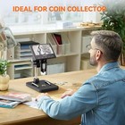 Elikliv Coin Microscope Black Base For Clear Imaging 4 3   720p 1000x Zoom
