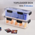 Toploader Storage Box  Trading Card Storage Box With 5 Dividers  Hard Plastic   