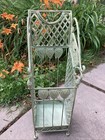 Vintage Umbrella Stand Mid Century Wrought Iron Drip Pan 26    Victorian Mcm Rare