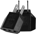 2x New Eu Euro Europe To Us Usa Power Jack Wall Plug Converter Travel Adapter Us