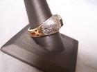 Rare Vintage Yellow   White Gold Masonic Ring With Sapphire Approx Sz 10 5