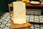 Hummingbird Flowers Jacquard Kitchen Dish tea Towel Yellow 100  Cotton Czech