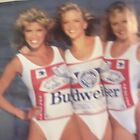 Vintage Budweiser Beer Poster Bikini Girls 1987 Wish They All Could Be   22 5x24