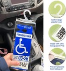 2x Handicap Placard Holder Disabled Parking Permit Protector Mirror Sleeve Hang