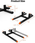 60  Clamp On Pallet Forks 2000 Lbs Tractor Loader Bucket Skid Steer Stabilizer