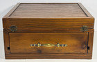 Vintage C a  a  Made In Italy Marble Chess Set Wood Storage Box Complete 33 Pcs 